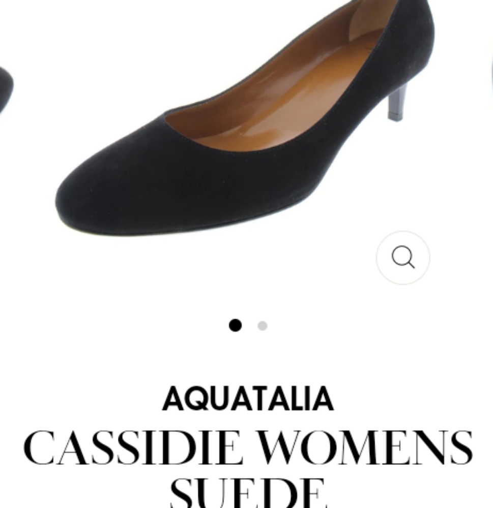 Women's black dress suede , weatherproof shoe.